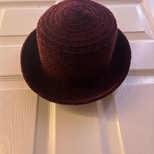 Betmar Deep Red Textured Hat